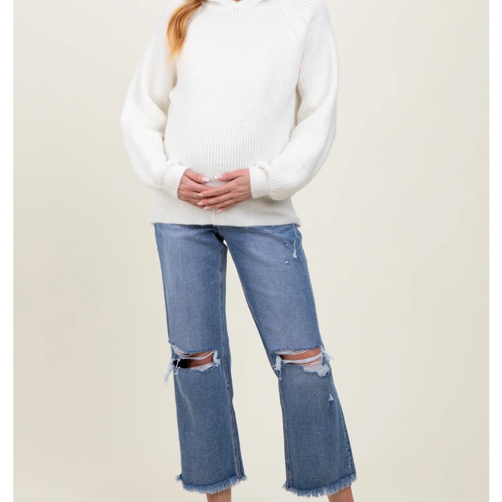 Women's Blue Distressed Jeans
